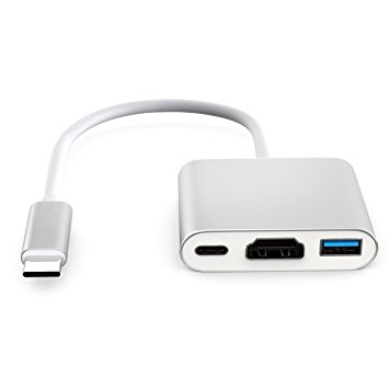 Cellay USB 3.1 Type-C To HDMI   USB3.0   Type C Multiport Hub - USB-C Digital AV Multiport Adapter