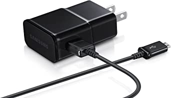 Samsung OEM Universal 2.0 Amp Micro Home Travel Charger for Galaxy S3/S4/Note 2 and Other Smartphones - Non-Retail Packaging - Black