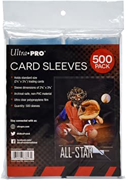 Ultra PRO Clear Card Sleeves for Standard Size Trading Cards Measuring 2.5" x 3.5" (500 Count Pack)