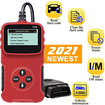 Leekooluu LK11 OBD2 Scanner Car Engine Fault Code Reader Scanner CAN Diagnostic Scan Tool for All OBD II Protocol Cars Since 1996