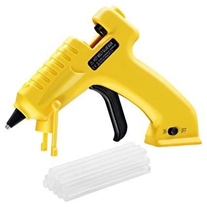 Hot Glue Gun,Patec Cordless and USB Chargeable Melt Glue Gun with 12pcs Melt Glue Sticks,Mini Hot Melting Glue Gun Set for School and Office, DIY Arts and Crafts Projects, Home Quick Patch-ups & Repairs