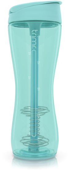 TRIMR Shaker Bottle Tritan BPA-Free Mint 24 oz with Straw Hydration Shaker Cup For Protein Shakes
