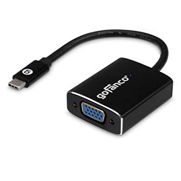 gofanco USB C Type C to VGA Adapter Sturdy Metal Housing Thunderbolt 3 to VGA Compatible Supporting 2048x1152 @60Hz, Power LED Indicator, “DisplayPort Alternate Mode” via USB-C Required (USBCVGA)