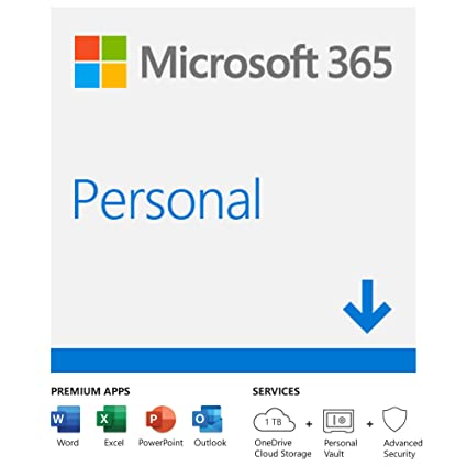 Microsoft 365 Personal |Email delivery in 1 hour| 12-Month Subscription, 1 person | Premium Office apps | 1TB OneDrive cloud storage | Windows/Mac