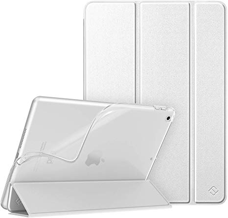 Fintie SlimShell Case for iPad 10.2 Inch 2019 - Lightweight Smart Stand with Soft TPU Back Cover Supports Auto Wake/Sleep for iPad 7th Generation 10.2" 2019 Tablet (*Transparent Silver)
