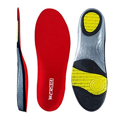 WERNIES Athletic Series Sports Insoles Shoe Insert Low Arch Support for Feet Pain, Heel Pain Relief, Shock Absorption for Walking, Jogging, Running and Hiking