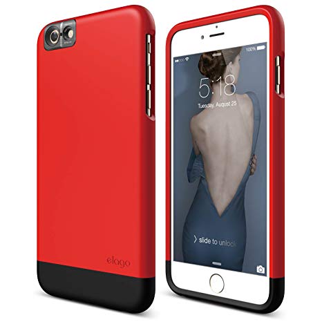 iPhone 6S Plus Case, elago [Glide Cam][Extreme Red/Black] - [Mix and Match][Premium Armor][True Fit] – for iPhone 6S Plus Only