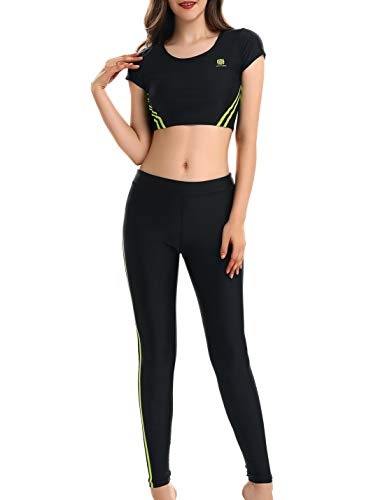 NORA TWIPS Women's Short Sleeve Sports Suit Casual Sweatshirt and Sweat Pants 2 Piece Set Yoga Tracksuit by (S-2XL)