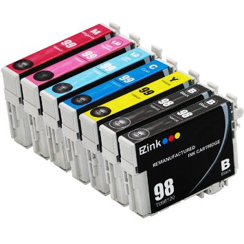 E-Z Ink TM Remanufactured Ink Cartridge Replacement For Epson 98 99 2 Black 1 Cyan 1 Magenta 1 Yellow 1 Light Cyan 1 Light Magenta 7 Pack T098120 T099220 T099320 T099420 T099520 T099620