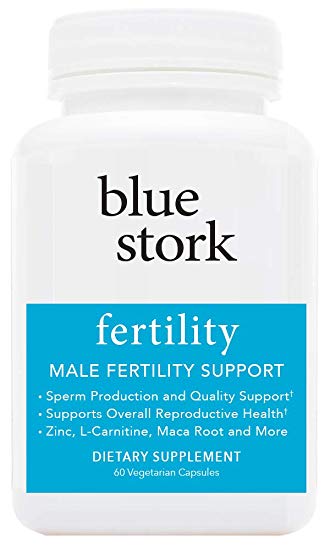 Blue Stork Fertility: Male Fertility Support, for Sperm Production, Reproductive Health, More. -60 Vegetarian Capsules