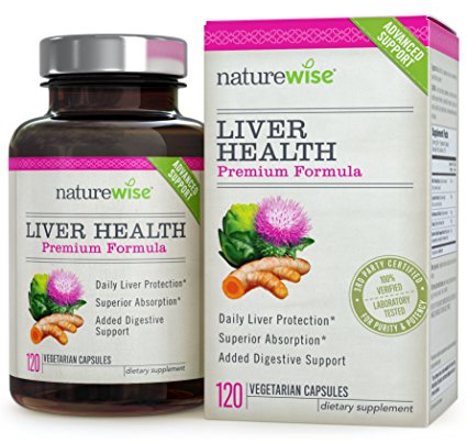 NatureWise Liver Health Premium Formula w/ Milk Thistle, Curcumin & Artichoke, Advanced Protection, Superior Bioavailability, 120-ct