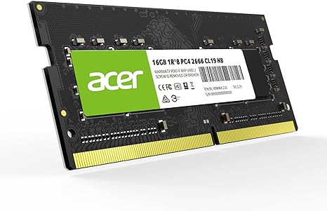 acer SD100 16GB Single RAM 2666 MHz DDR4 CL19 1.2V Laptop Computer Memory - BL.9BWWA.210