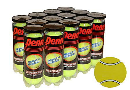 Penn Championship Tennis Balls, Acer's Dozen: 13 Cans (39 Balls) Super Value Bundle with Exclusive InPrimeTime Magnet