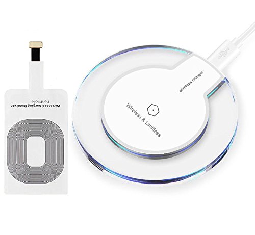 iPhone Wireless Charger Kit, CASEPLAY 2ND Gen. Qi Wireless Charging Kit includes Qi Charger & iPhone Qi Receiver (Lightning Port) for Apple iPhone 6 6s Plus, iPhone 7, iPhone 7 Plus