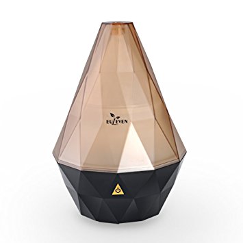 Euleven Aromatherapy Essential Oil Diffuser Portable Ultrasonic Diffusers with Color LED Lights Changing for Home Office Bedroom Room, 100 mL (champagne)