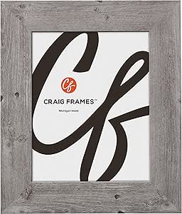 Craig Frames American Barn, 18x26 Picture Frame, Faux Barnwood, Light Grey Oak