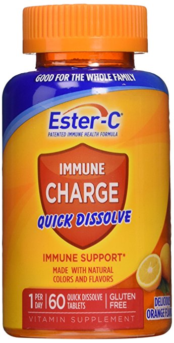 Ester-C Vitamin C, Immune Charge, 60 Quick Dissolve Tablets