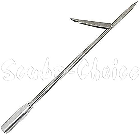 Scuba Choice Spearfishing 12" Stainless Steel Pole Spear Tip Single Barb Head