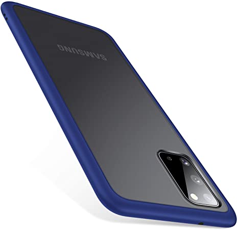 TORRAS Shockproof Designed for Samsung Galaxy S20 Case 6.2 Inch, [Military Grade Drop Tested] Translucent Matte Hard Back with Soft Edge Slim Cover for Samsung S20 Case, Blue