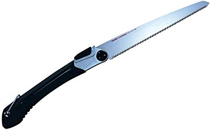 TAJIMA Pull-Stroke Saw - 240 mm x 9 TPI Japanese Flush Cut Hand Saw with Multi-Position Blade & Elastomer Folding Handle - GK-G240