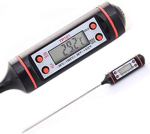pjp electronics Cooking Thermometer with Long Probe, LCD DIGITAL KITCHEN PROBE THERMOMETER FOOD COOKING BBQ MEAT STEAK TURKEY WINE JAM Milk