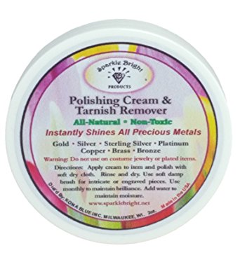 Sparkle Bright Products All-Natural Jewellery Cleaner | Tarnish Remover & Polishing Cream - 2 oz.