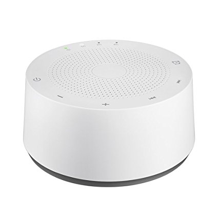 White Noise Machine, AVANTEK Portable Rechargeable Sleep Sound Machine with High Quality Speaker & Touch Controls, 30 Unique Non-Looping Soothing Sounds & 7 Timer Settings, Built-in Headphone Jack