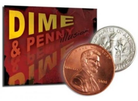 Magic Makers Disappearing Dime and Penny Illusion Magic Trick