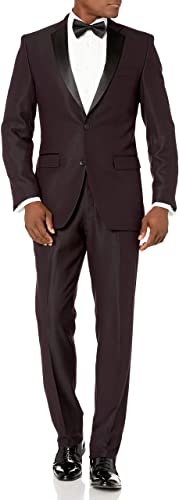 Perry Ellis Men's Slim Fit Stretch Wrinkle-Resistant Tuxedo