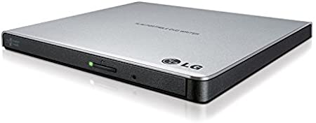 LG Electronics 8X USB 2.0 Super Multi Ultra Slim Portable DVD /-RW External Drive with M-DISC Support, Retail (Silver) GP65NS60