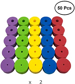 Colorful Stitch Stoppers Needles Stoppers 50pcs for Knitting/Crochet/etc. (Available in 5 Sizes, Includes 5 Colors, 50pcs)