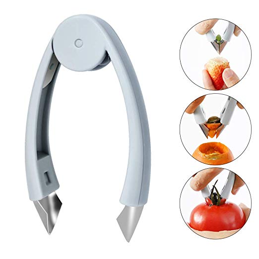 Ansblue Strawberry Huller, Stem Gem Top Stem Remover, Multi-function Fruit and Vegetable Core Remover, Pineapple Eye Peeler, Kitchen Gadget Remover Tool for Strawberry, Potato, Carrot And Pineapple