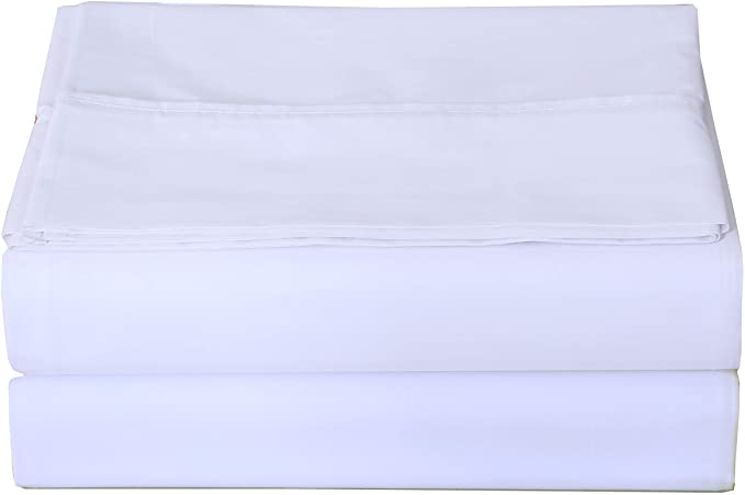 ZOYER Microfiber Flat Sheet - 1 Pack - Top Sheet Only Soft Brushed Fabric - Shrinkage & Fade Resistant Flat Bed Sheet (King, White)