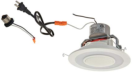 Lithonia Lighting 6SL RD 07LM 30K 90CRI MW M6  6" Dimmable LED Retrofit Module with Integrated Bluetooth Speaker, 3000K|Bright White, Matte White