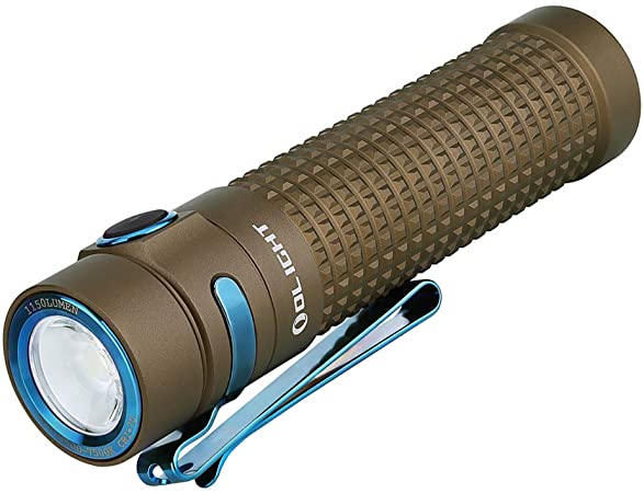 Olight S2R II Desert Tan 1150 Lumens USB Magnetic Rechargeable Variable-output Side Switch EDC LED Flashlight