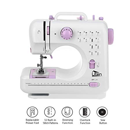 Small Sewing Machines Household Portable Beginner 2 Speed 12 Stitches