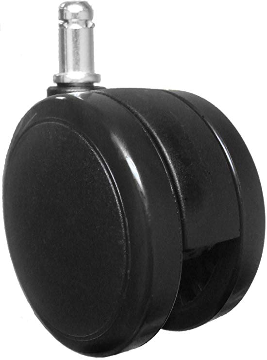 3" (75mm) Extra Large Replacement Office Chair Caster Rollers - "Soft" Wheels For Hard Floors (Set of 5) - S5111