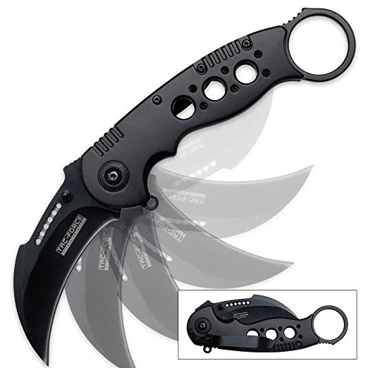 Tac Force TF-534BK Tactical Assisted Opening Folding Knife 5-Inch Closed