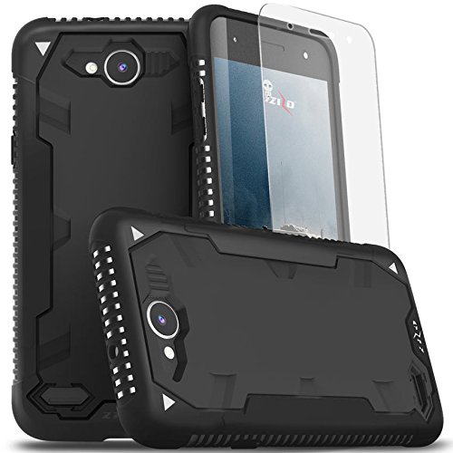 LG X Charge Case, Zizo Proton 2.0 Cover [Military Grade Drop Tested] w/ 0.3m 9H [Tempered Glass Screen Protector] - LG X Power 2 LV7