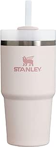 Stanley Quencher H2.0 FlowState Stainless Steel Vacuum Insulated Tumbler with Lid and Straw for Water, Iced Tea or Coffee, Smoothie and More, Rose Quartz 2.0, 20 OZ / 0.59 L