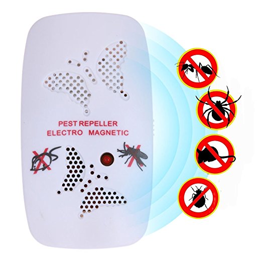 Pest Repeller & Pest Control Eliminator, Ultrasonic Electromagnetic Pest Repeller Experts New Technology Deterrent Rodents Spiders Bed Bugs Rats Ants Mice Fleas Pet Friendly Pest Control Device (1)