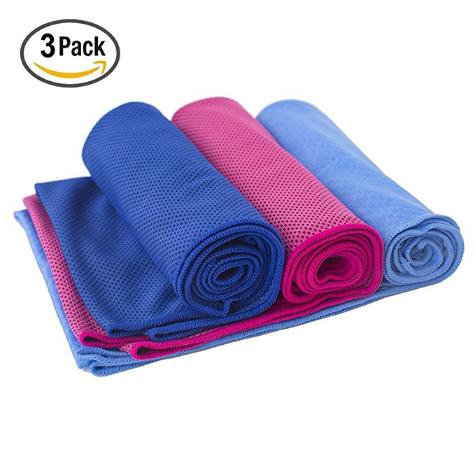 Microfiber Cold Towel - Instant Cooling Towel for Neck, Fitness, Gym, Hot Yoga & Sports ,Pilates, Travel, Beach,Camping
