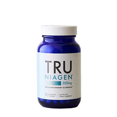 TRU NIAGEN Nicotinamide Riboside - Patented NAD Booster for Cellular Repair & Energy, 300mg Vegetarian Capsules, 300mg Per Serving, 90 Day Bottle