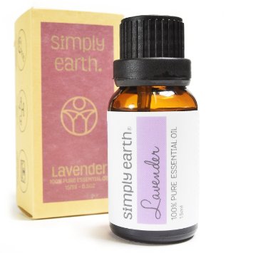 Lavender Essential Oil by Simply Earth - 15 ml, 100% Pure Therapeutic Grade