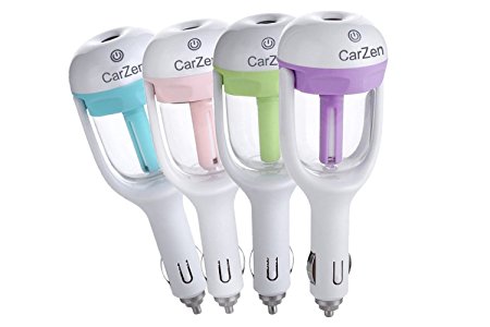 Carzen Electric Portable Mini Ultrasonic Humidifier & Essential Oils Aroma Car Diffuser (Green)