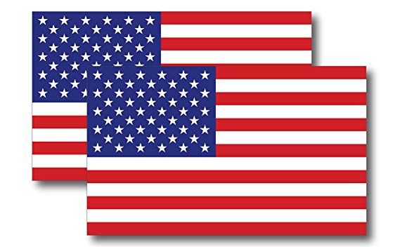 American Flag Magnet Decal 5 inch x 3 Inch 2 Pack - Heavy Duty for Car Truck SUV
