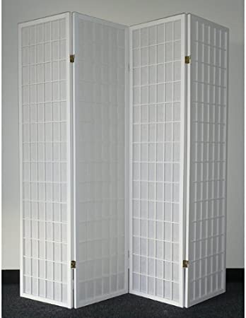 Room Divider Shoji 4 Panel White