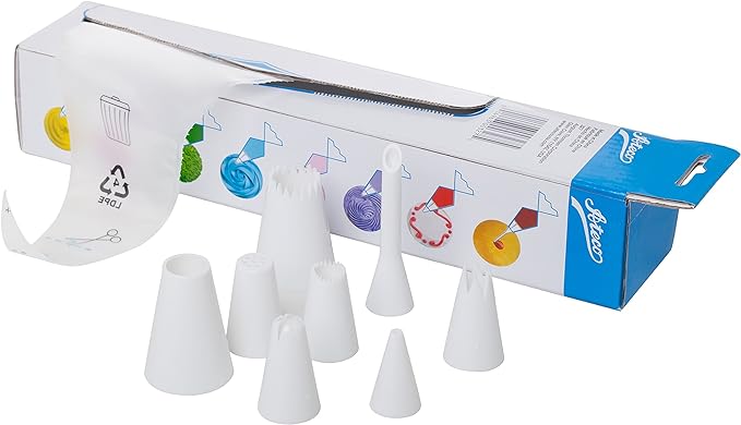 Ateco #327-44 Piece Cupcake Cake Decorating Set, 8 Decorating Tubes, 36 Disposable Decorating Bags