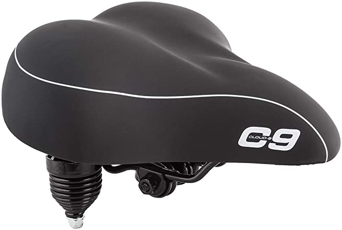Sunlite Cloud-9 Bicycle Suspension Cruiser Saddle, Cruiser Gel, Tri-Color Black