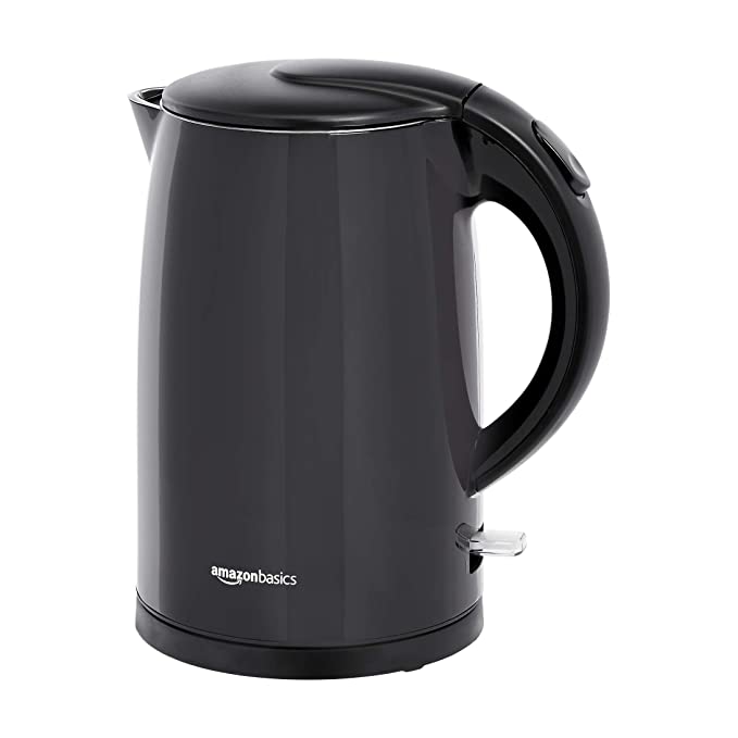 AmazonBasics Double-Walled Stainless Steel Electric Kettle - 1.7 Litre (2200 Watt)